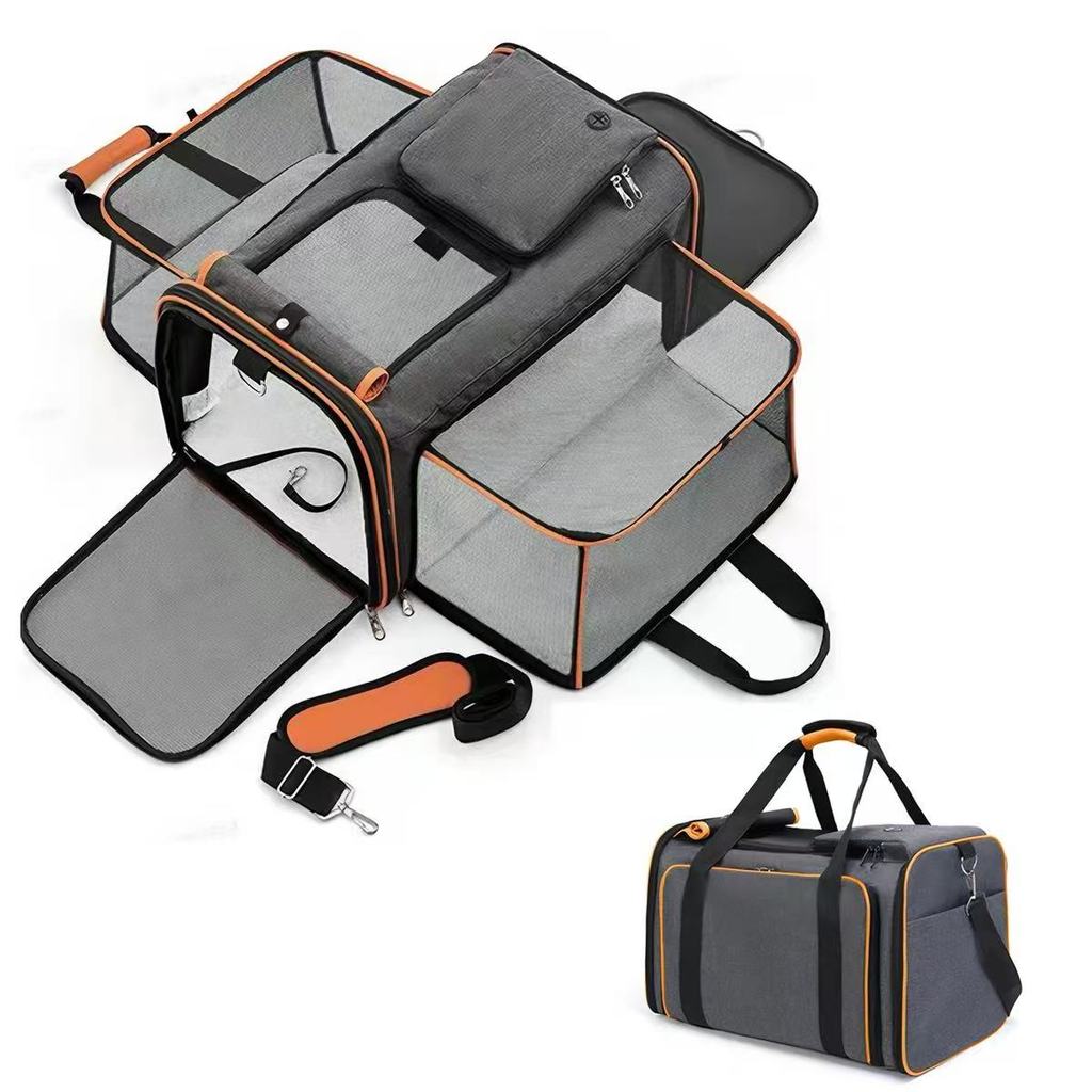 Mochila Pet Expansível, Bolsa De Viagem Para Cães E Gatos, Mochila Automotiva, Aprovada Para Cabine De Avião