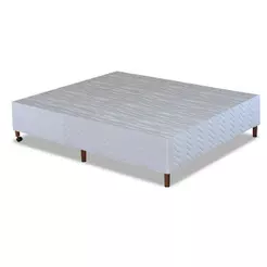 Cama Box Base Casal Universal Bordado White (138x188x30) - Paropas