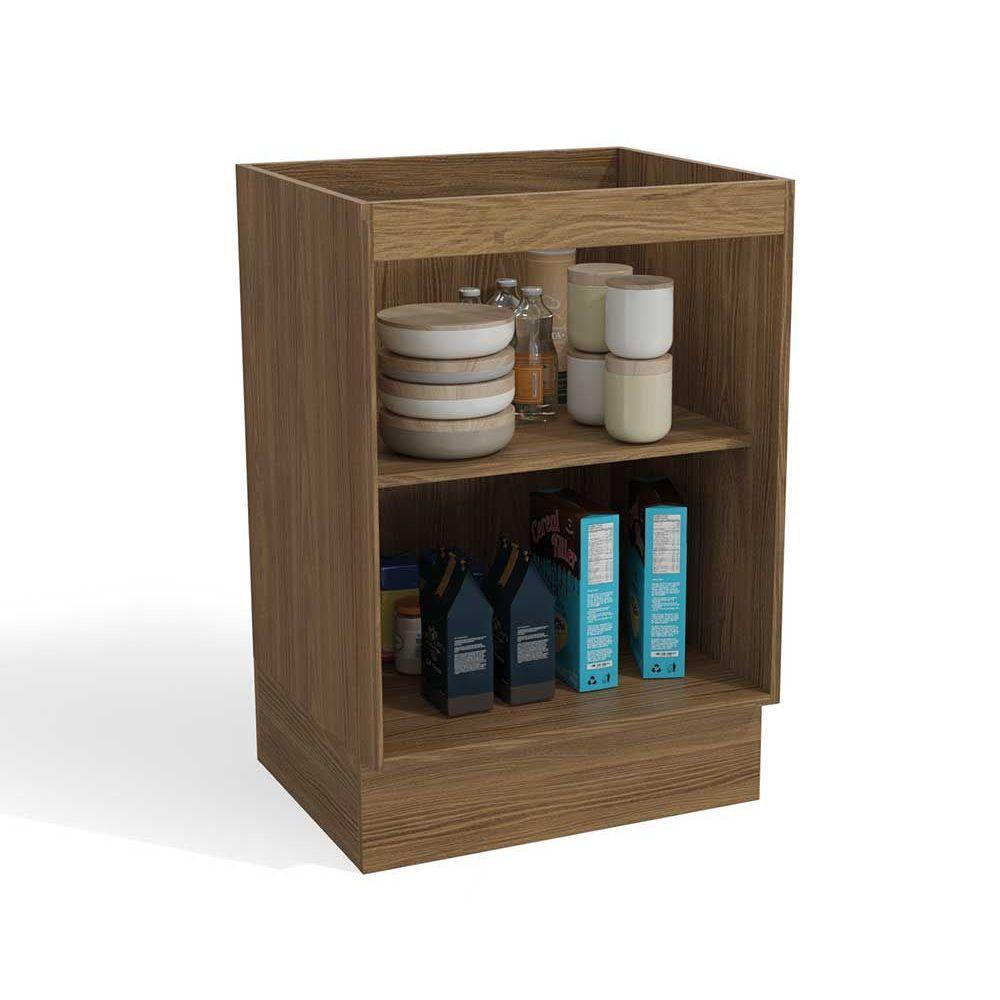 Gabinete de Cozinha Modulado Botanic M629 1 Porta 60cm Nogueira/Fendi Fosco - Kappesberg — imagem 2 de 2
