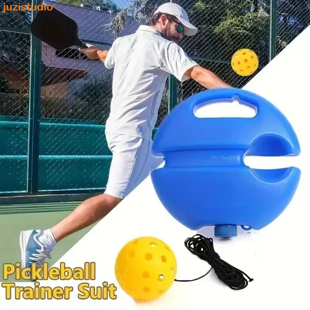Treinador De Tênis JUZISTUDIO , Pickleball Cheio De Água Com Corda Elástica , Auxiliares De Treinamento Base Azul
