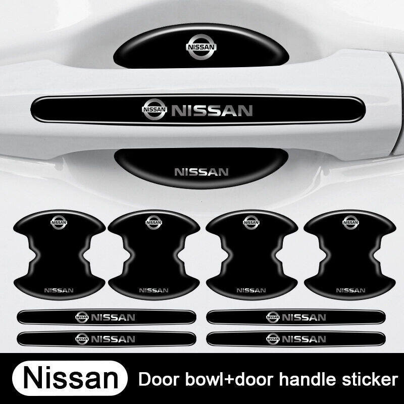 4/8 Peças Protetor de Maçaneta de Porta de Metal Anti-colisão para Carro, Adequado para Nissan Versa Sentra Altima Rogue