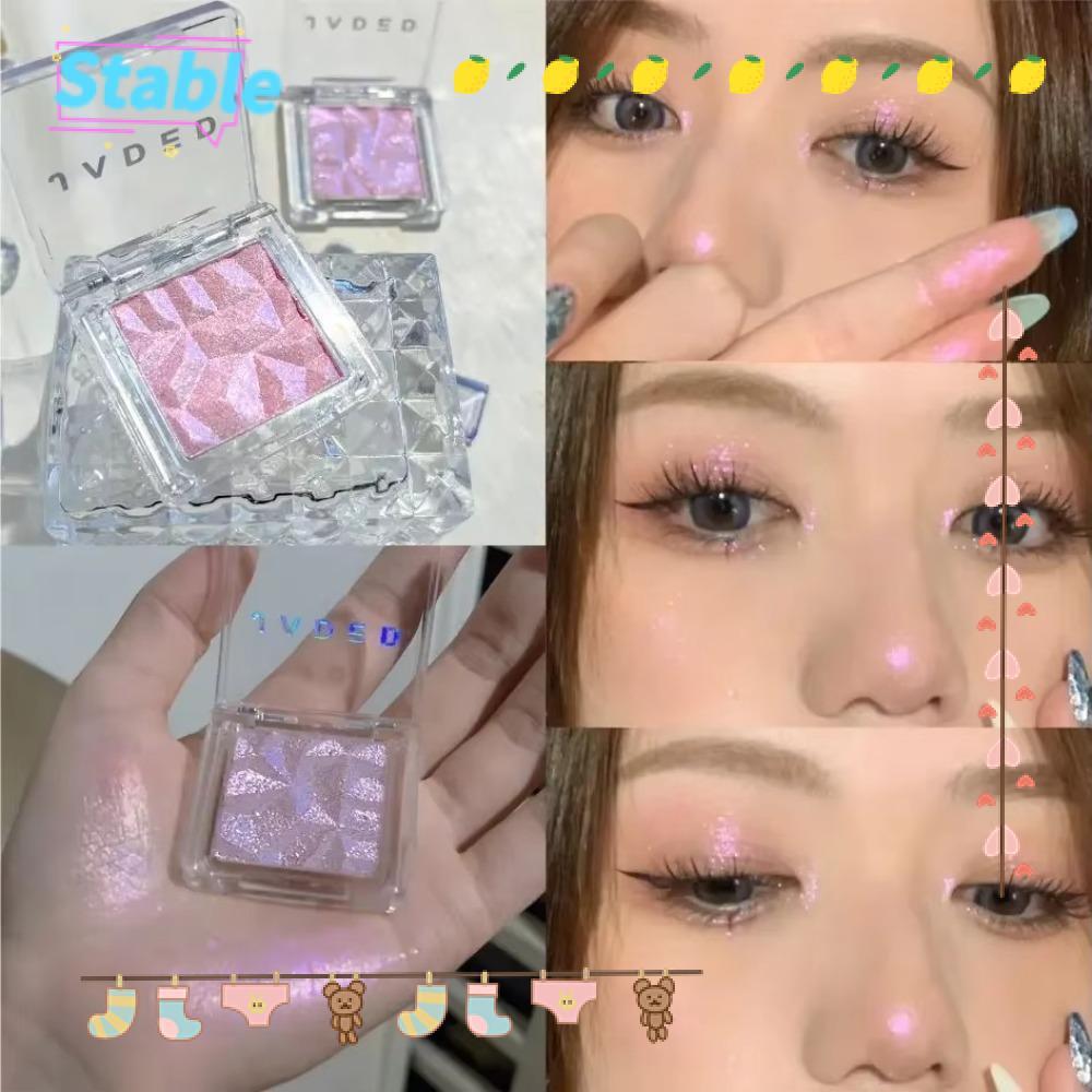 Paleta De Destaque Estável , Cristal De Contorno Facial Ilumina Maquiagem Iluminador De Sombra Em Pó De Alto Brilho