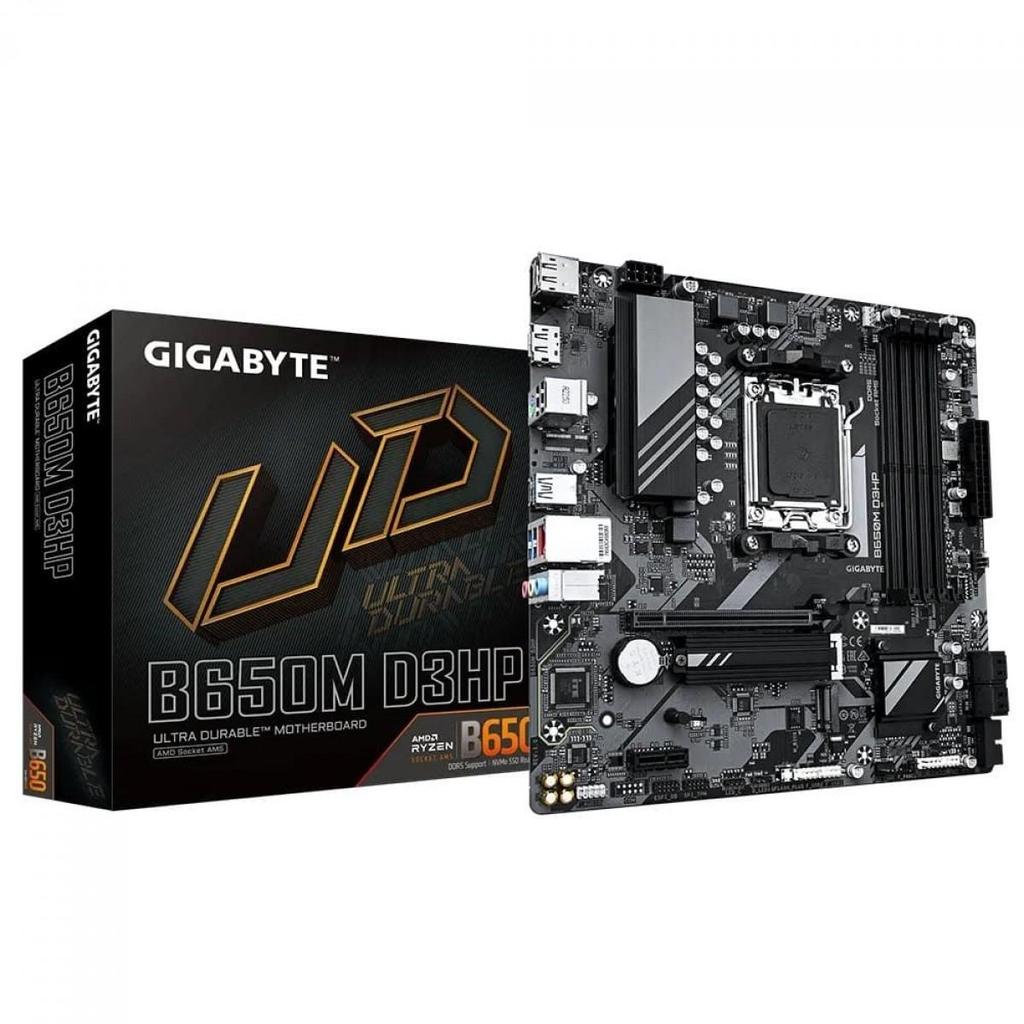 Placa Mãe Gigabyte B650M D3HP, Chipset B650, AMD AM5, MATX, DDR5 (Terabyte Oficial)