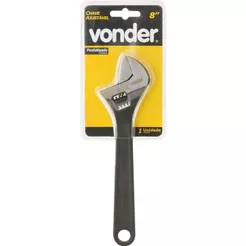 Chave inglesa ajustável 8" aço carbono fosfatizada - Vonder
