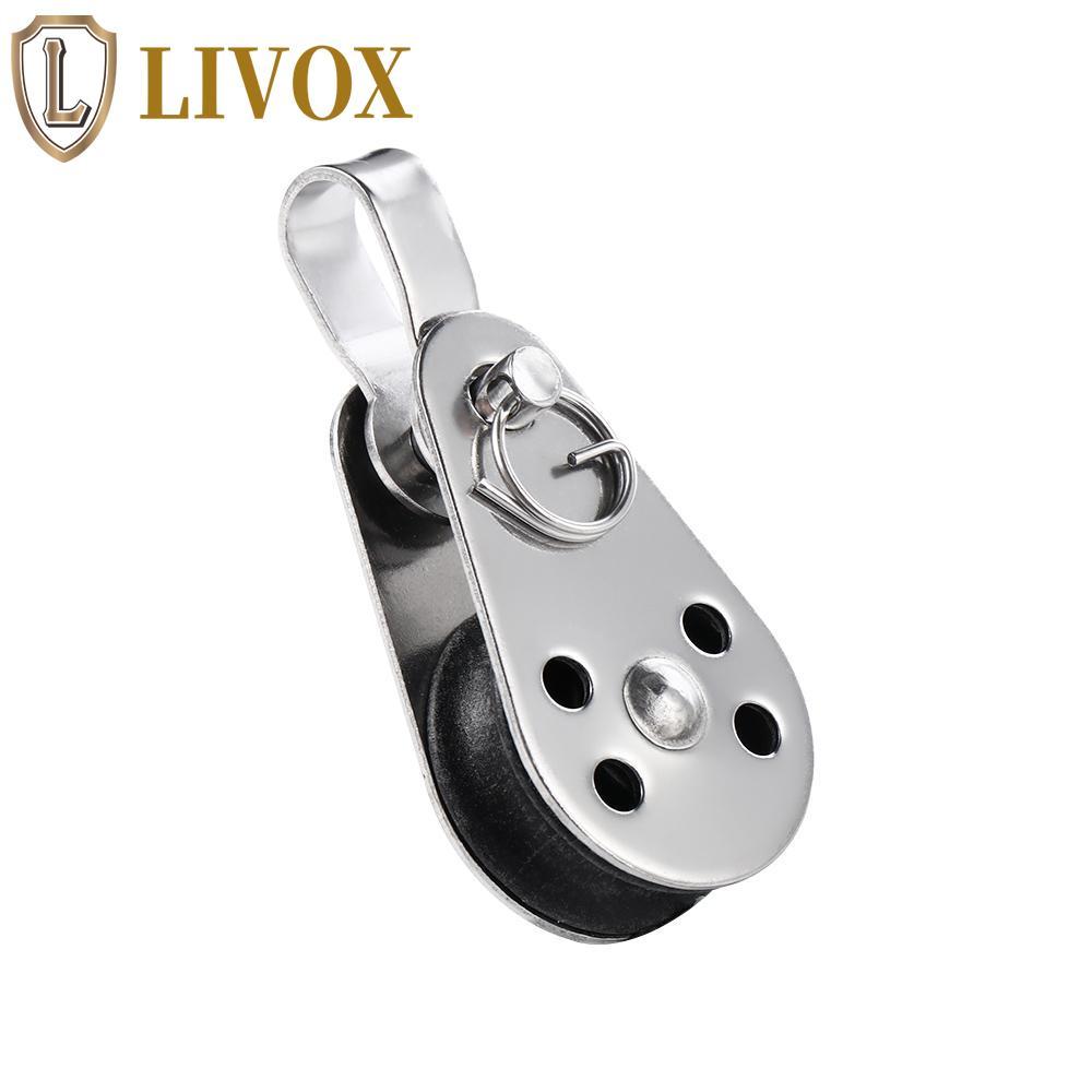 LIVOX 25mm Polia De Aço Inoxidável Peças De Transmissão De Energia Roda De Reboque 316 Acessórios Para Barco De Caiaque