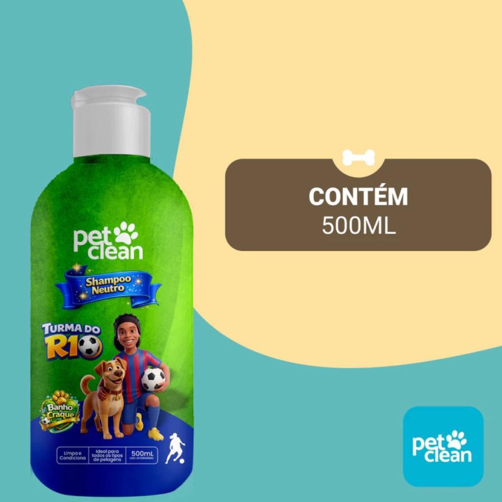 Shampoo Neutro Pet Clean Para Cães e Gatos Turma do R10 500ml · foto 2