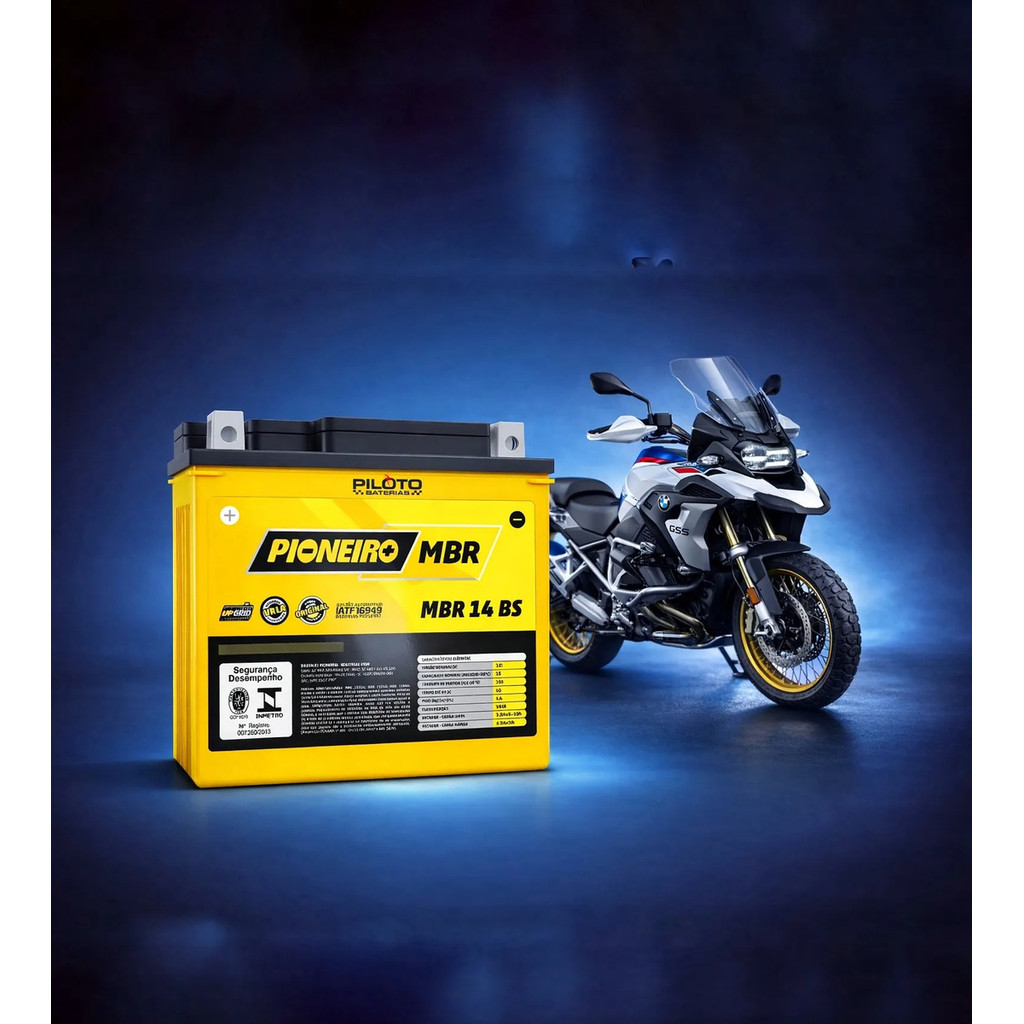 Bateria Pioneiro Moto 14bs 13ah Gs1200 Tiger V-strom
