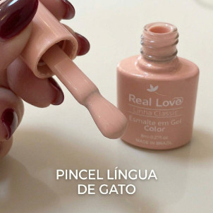 Esmalte Em Gel Real Love Linha Classic Cor de Mão Limpa Fundo Realista Cintilante 8ml — imagem 2 de 2