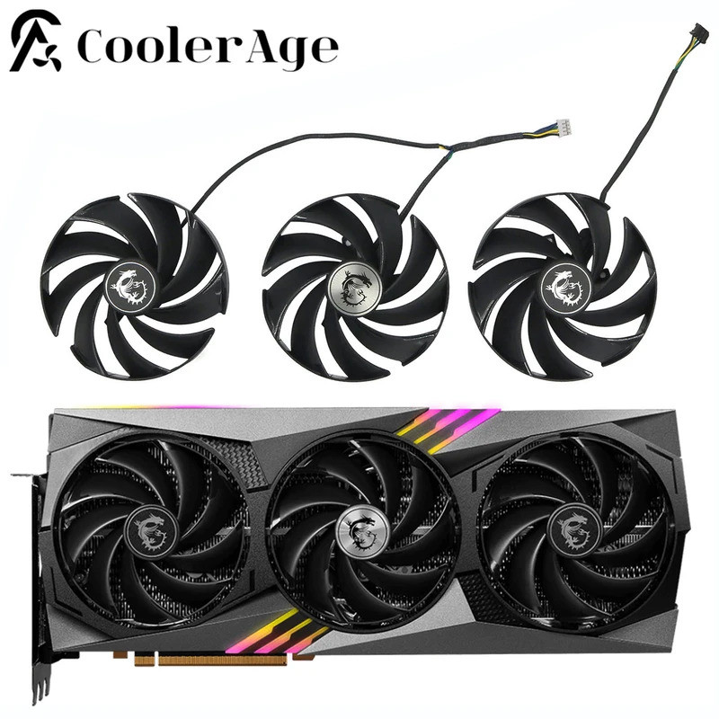 iFor MSI RTX 4080 4090 GAMING X TRIO Ventilador De Placa De Vídeo 95MM PLD10020B12H RTX4080 RTX4090 Substituição Gráfica