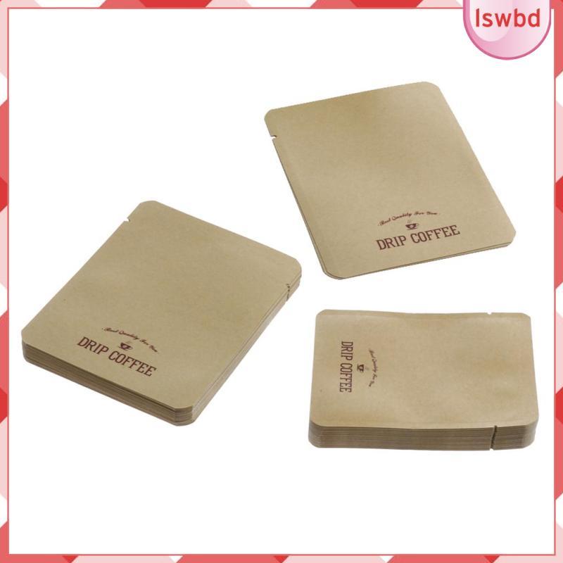 [Lswbd] 50 Peças De Saco De Café De Papel Kraft Folha De Alumínio Para Filtros De Gotejamento Pendurados Na Orelha Confo