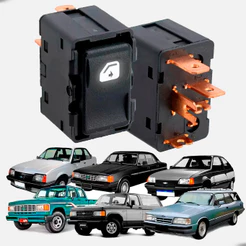 Botão Interruptor do Vidro Elétrico para Monza Opala Diplomata Caravan Kadett Bonanza LED Laranja