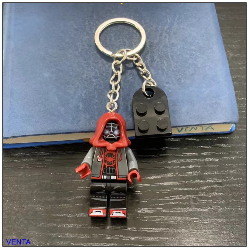 Compatível Com LEGO Spider-Man Miles Gwen Chaveiro Casal Mochila Pingente Pequeno Presente (PY)
