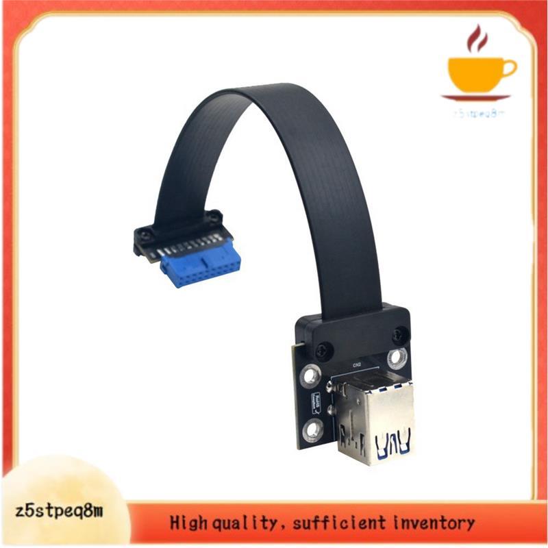 Adaptador De Soquete Fêmea USB 19P/20Pin Para USB3.0 Dual-A Cabo De Extensão De 90 Graus Placa-Mãe