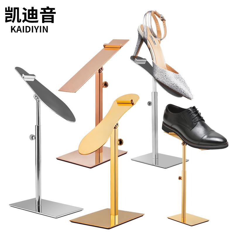 Novo produto de aço inoxidável sapato display rack sapato titular suporte das mulheres dos homens sapato rack janela con