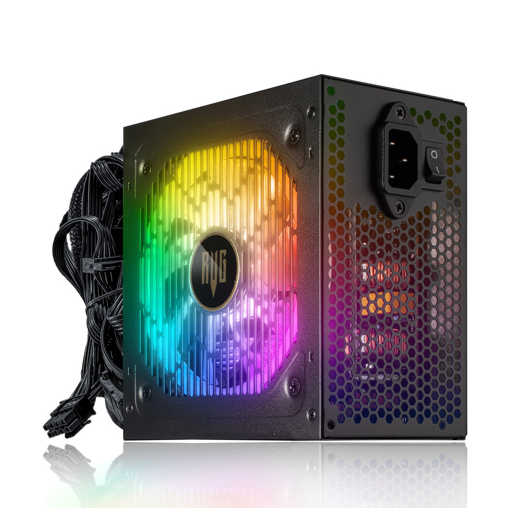 Fonte de Alimentação ATX 650W Real RGB PC Gamer PFC Ativo Bivolt Cooler 12cm Silencioso 80 Plus Bronze