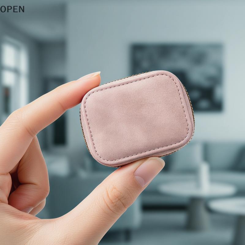 op Capa De Armazenamento De Chave De Carro De Camurça Macia Com Zíper Seguro Mosquetão De Metal Resistente Bolsa Portáti