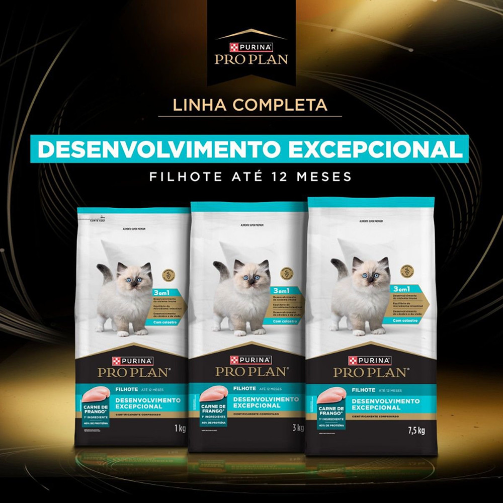 Ração Pro Plan Frango Filhotes Gatos 1kg Purina — imagem 2 de 2