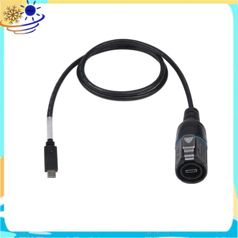 [Le's Shop] Conector De Cabo De Extensão Tipo C À Prova D'água USB 3A 0.5M Para Transferência De Dados De Carregamento R