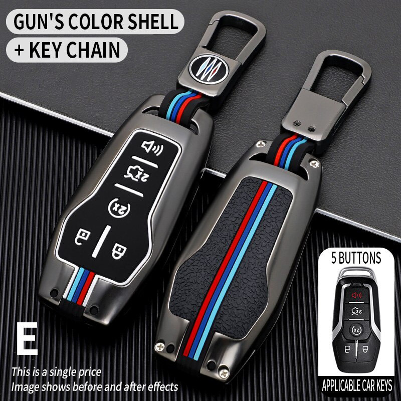 Chaveiro de Proteção para Chave de Carro em Liga para Ford Fusion Mondeo Mustang F-150 Explorer Edge 2015 2016 2017 2018