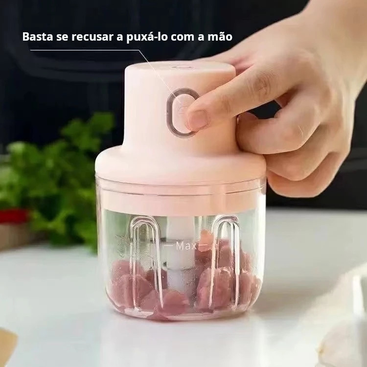 Mini Processador Triturador cozinha Sem Fio Elétrico 250ML processador de alimentos Alho Gengibre