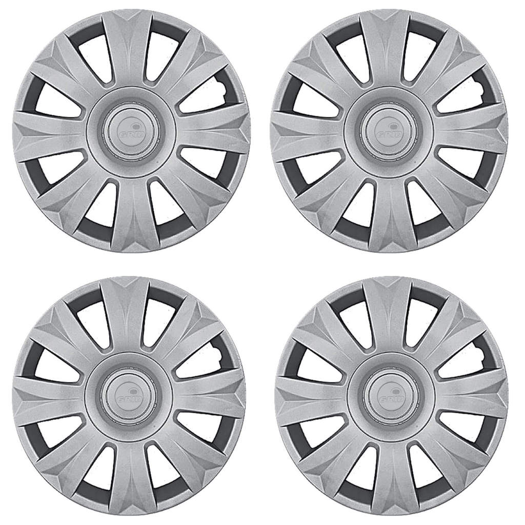 Calota Aro 15" cor Prata Modelo C3 14/15 Jogo c/ 4 Calotas Grid - 169AR-PTA-E