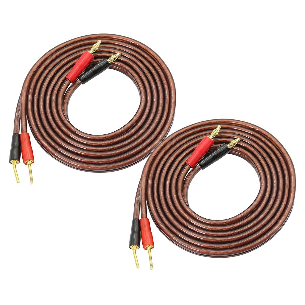 Cabo de Alto-Falante HiFi OFC XMSJSIY com Conector Banana para Conector Tipo Pino, Cabo Jumper de Alto-Falante com Conec