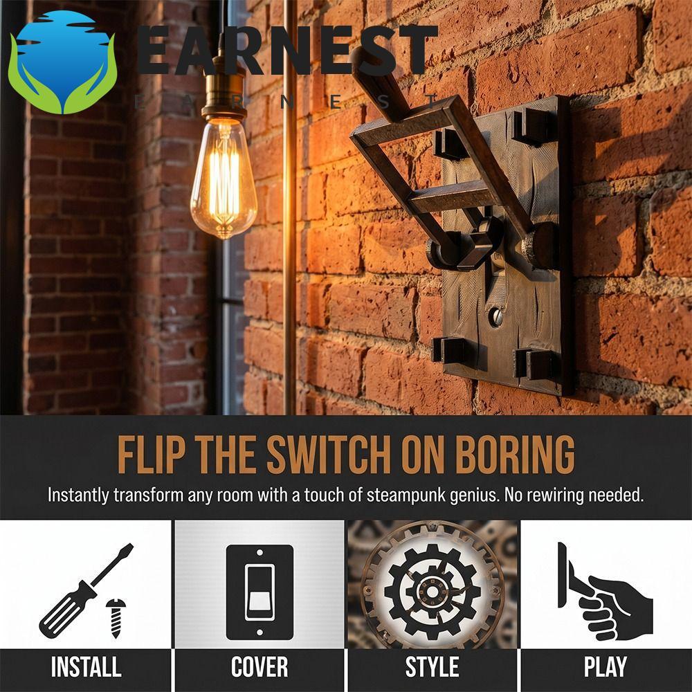 Tampa Do Interruptor De Luz EARNEST , Da Alça Aleta Estilo Decoração Assustadora , Fácil Instalação