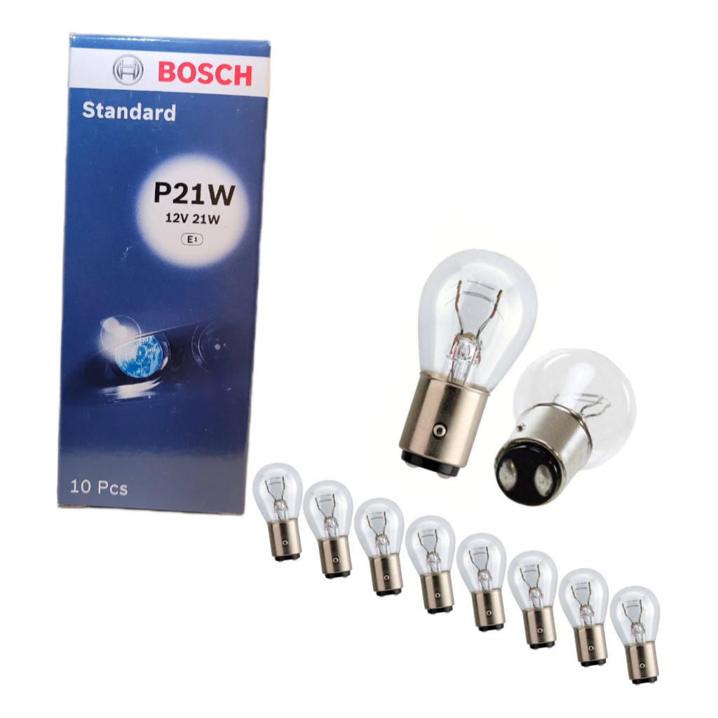 Kit 10 Lâmpada 1 Polo Bosch Original Sinalização luz  Ré lanterna seta P21w 12v