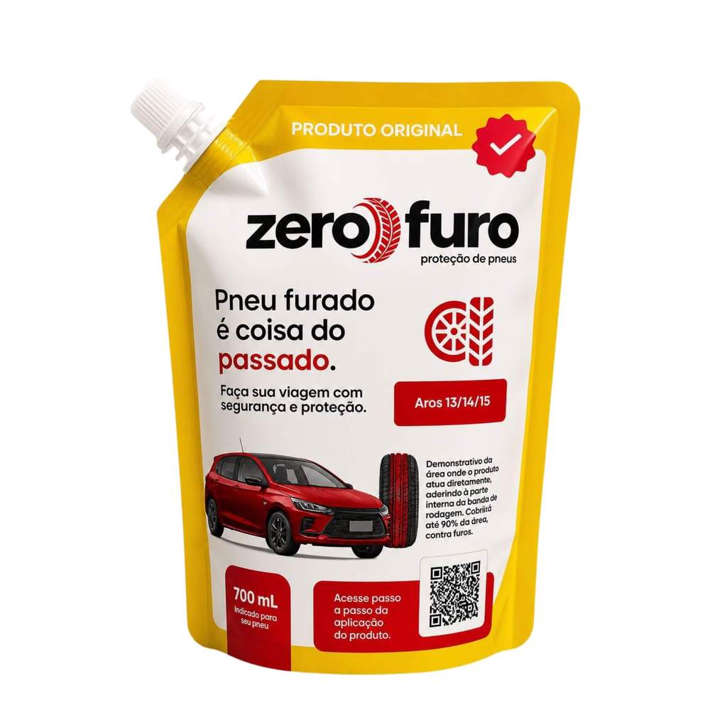 Selante para Pneu 700ml Carro Aros 13"/14"/15" Zero Furo - ZF0700C