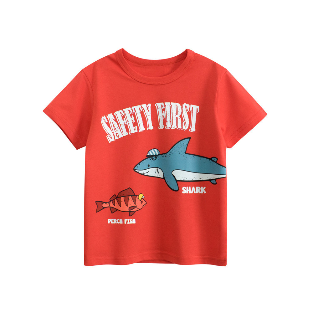 27 crianças marca puro algodão roupas infantis verão novo estilo meninos versão coreana camiseta de manga curta roupas d