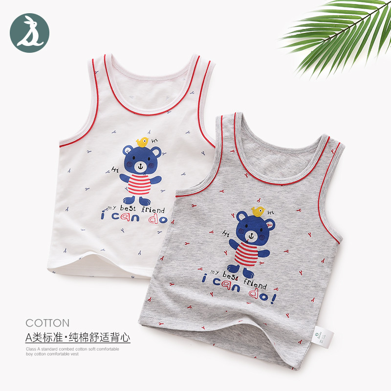 Meninos roupa interior das crianças colete feminino roupa interior do bebê colete verão estilo fino puro algodão estilin