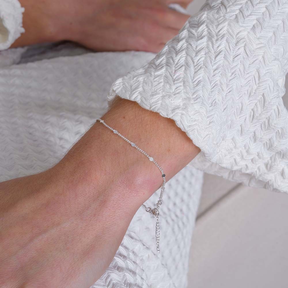 Pulseira Chapinhas com Banho em Prata 925