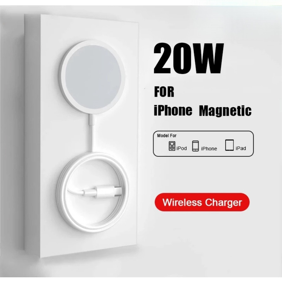 Carregador Magnético Sem Fio De 20W Para iPhone 13 12 11 Pro MAX Mini Tipo C Carregamento Rápido 8 Plus XR X XS SE Acess