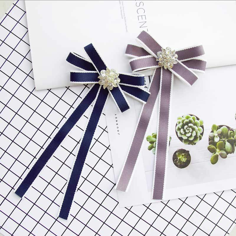 Xiaoxiang estilo colar flor Retro estilo britânico gravata borboleta blusa decote decoração gravata borboleta acessórios