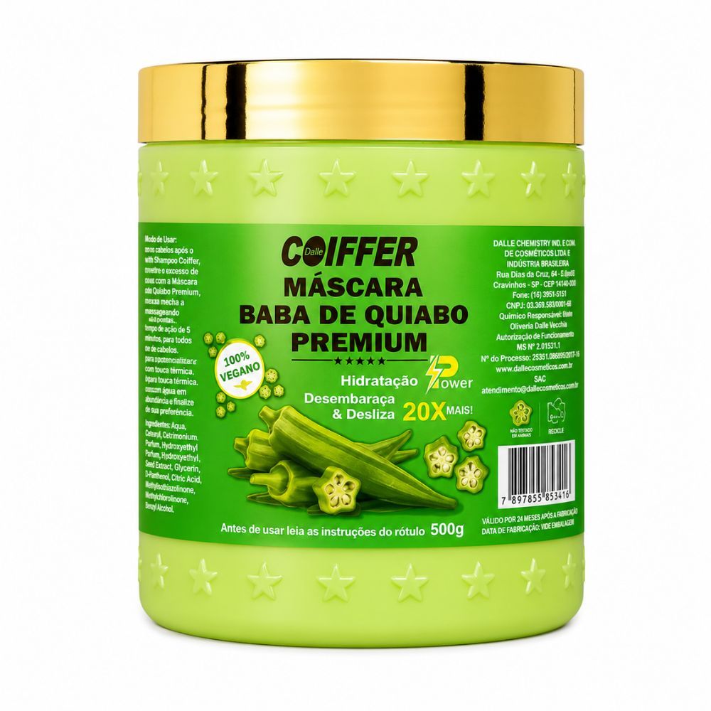 Máscara Capilar Baba De Quiabo Desembaraça 20x 500g Coiffer