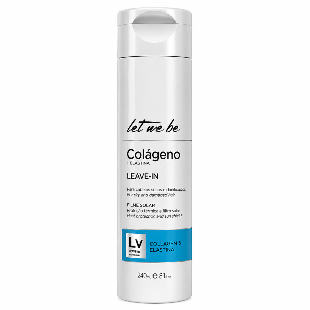 Detalhes do Leave-in Let Me Be Colágeno e Elastina 240ml Proteção térmica e filtro solar