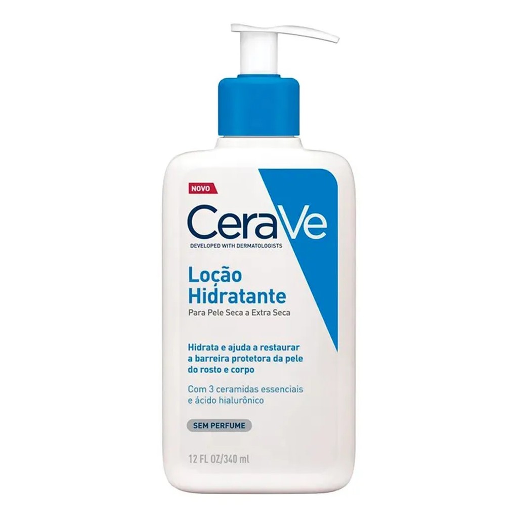 CeraVe Loção Hidratante Pele Seca e Extra Seca 340 ml Azul
