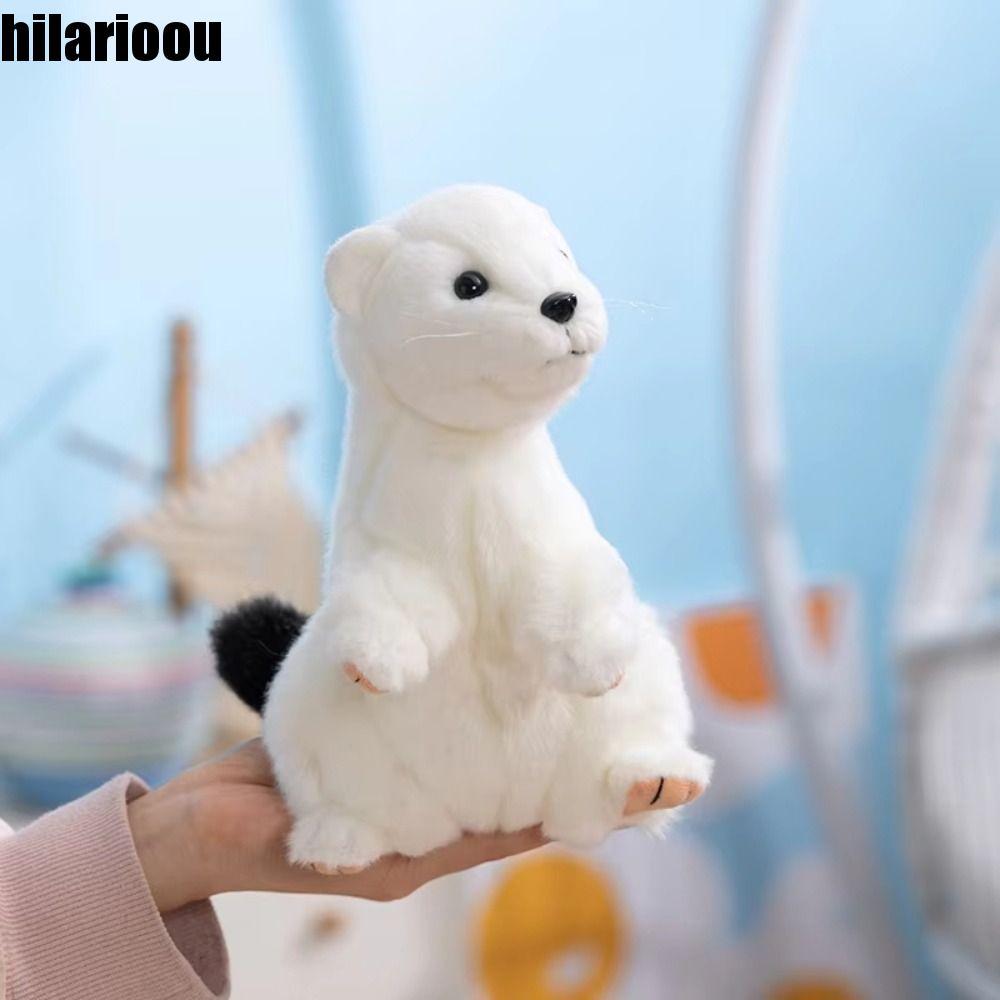 HILARIOOU Weasel Rat Plush Toy , Adorável Desenho Animado Realista Brinquedo De Pelúcia , Animais De Furão Boneca
