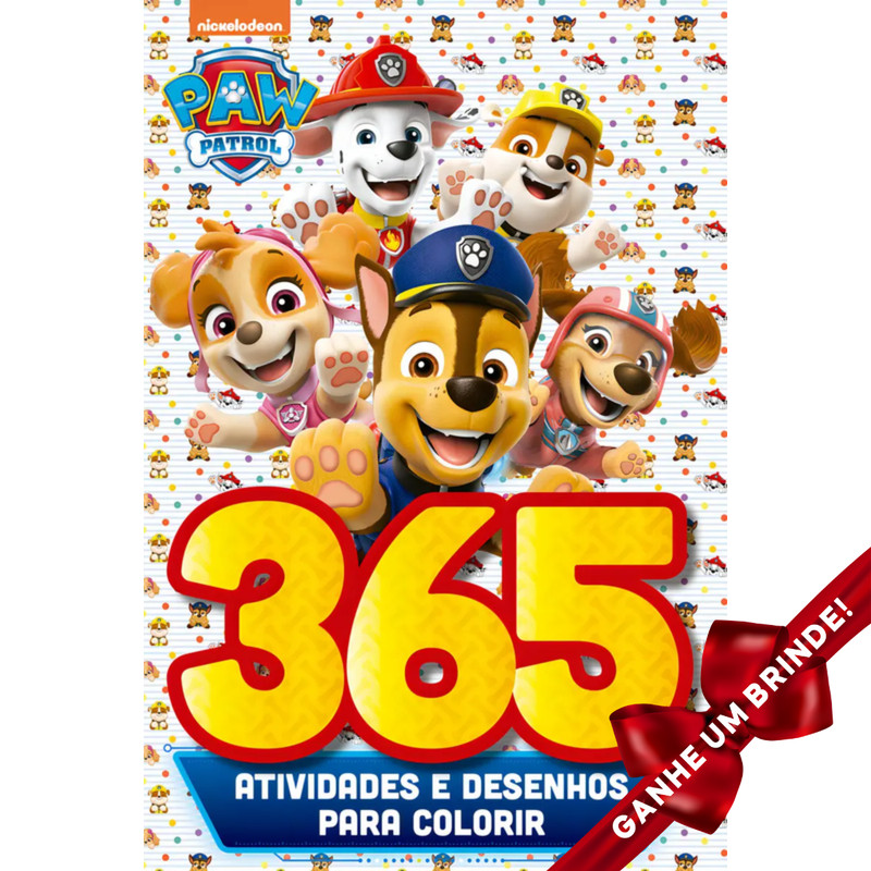 Livro Patrulha Canina 365 Atividades E Desenhos Para Colorir Editora Online Crianças Filhos Infantil