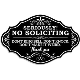 Placa de Não Solicitar para Porta de Casa, Placas Personalizadas Engraçadas para a Porta da Frente da Casa, Placa de "Sé