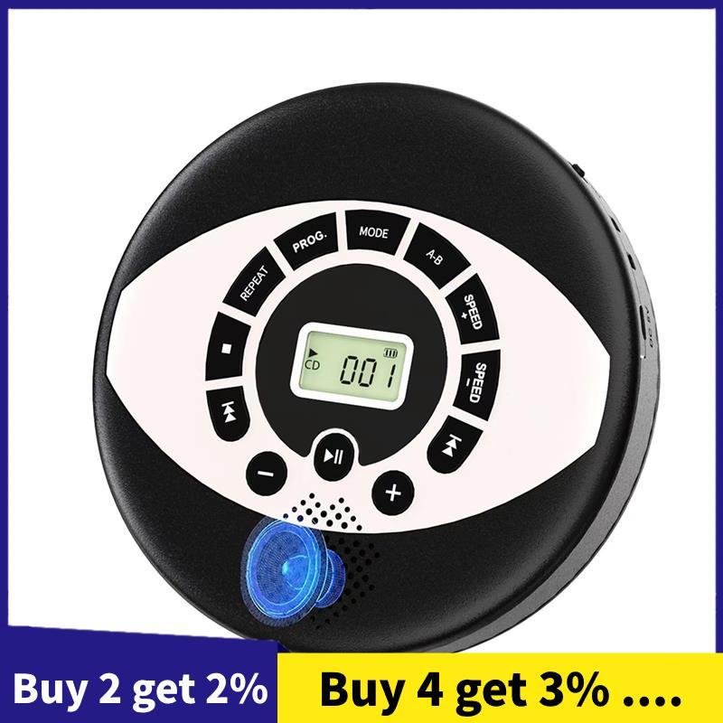 Discman Recarregável Cd Player Com Alto-Falante Portátil USB , Proteção Anti-Salto , Fones De Ouvido Incluídos , Leitor