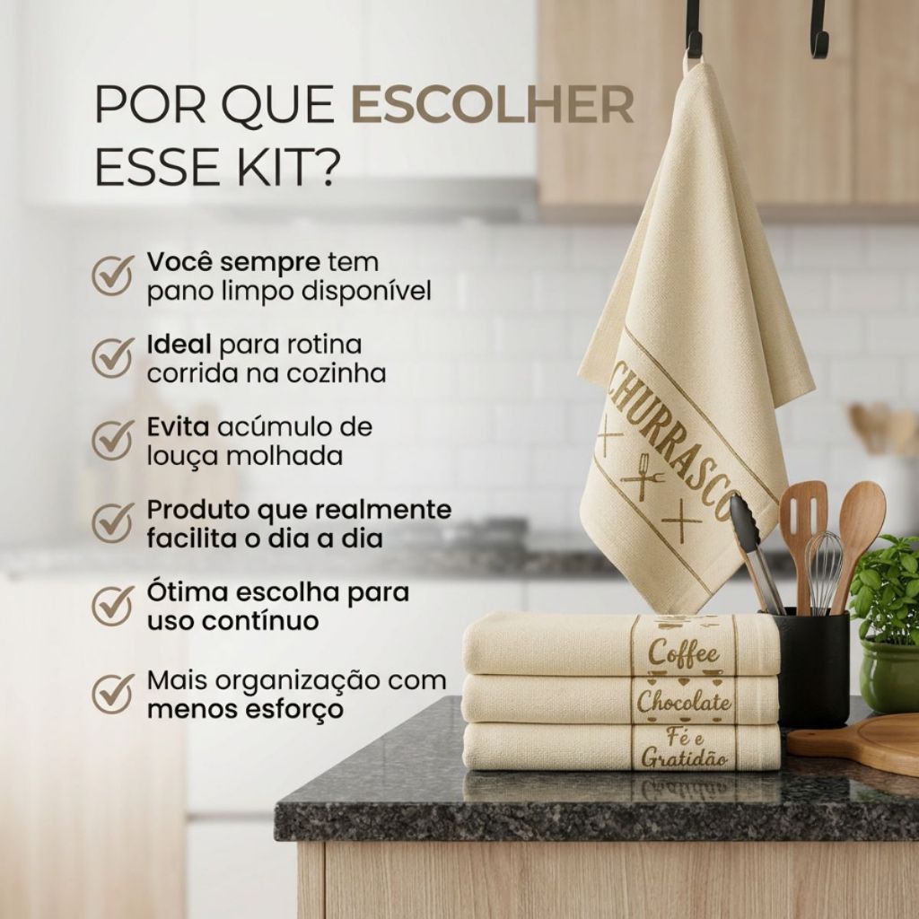 KIT 20 Pano de Prato Grande 45x65cm - Linha Premium
