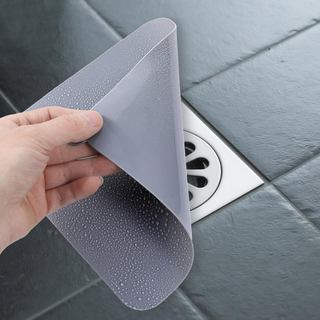 2 Peças de Tampa de Dreno de Chuveiro em Silicone, 8 x 8 Polegadas, Tampa de Dreno de Banheira Cinza, Tampas de Drenagem