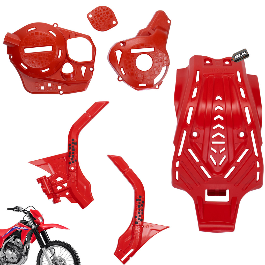 Kit Proteção Crf 250f Quadro Motor Tampas Lateral Cárter Amx