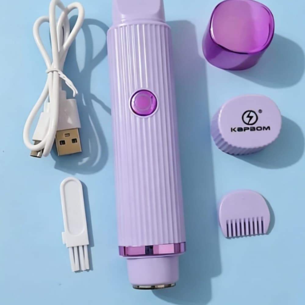 Máquina de Cortar Pelo Feminina Depilador Elétrico Sem Dor