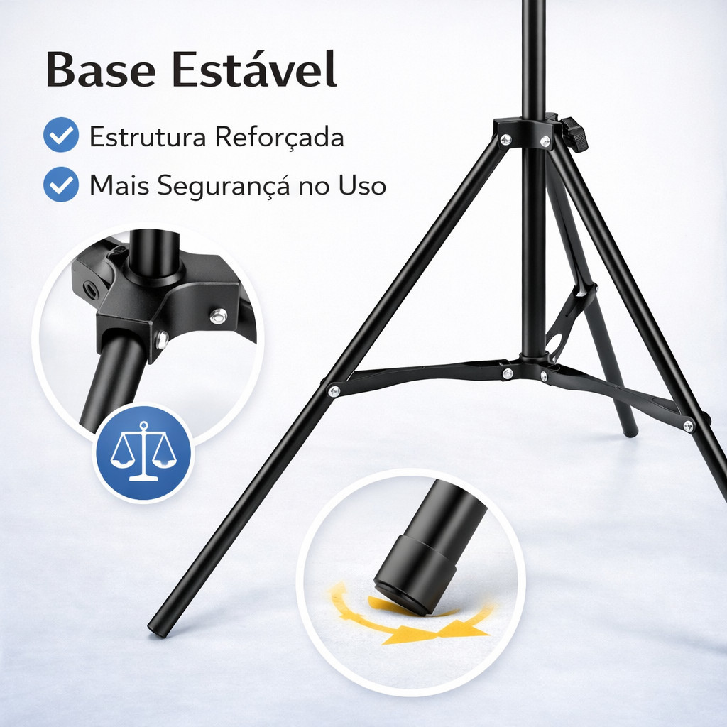 Pedestal Tripé Porta Banner 2,1m Ajustável Suporte para Banner com Envio Imediato ANJGG BRASIL