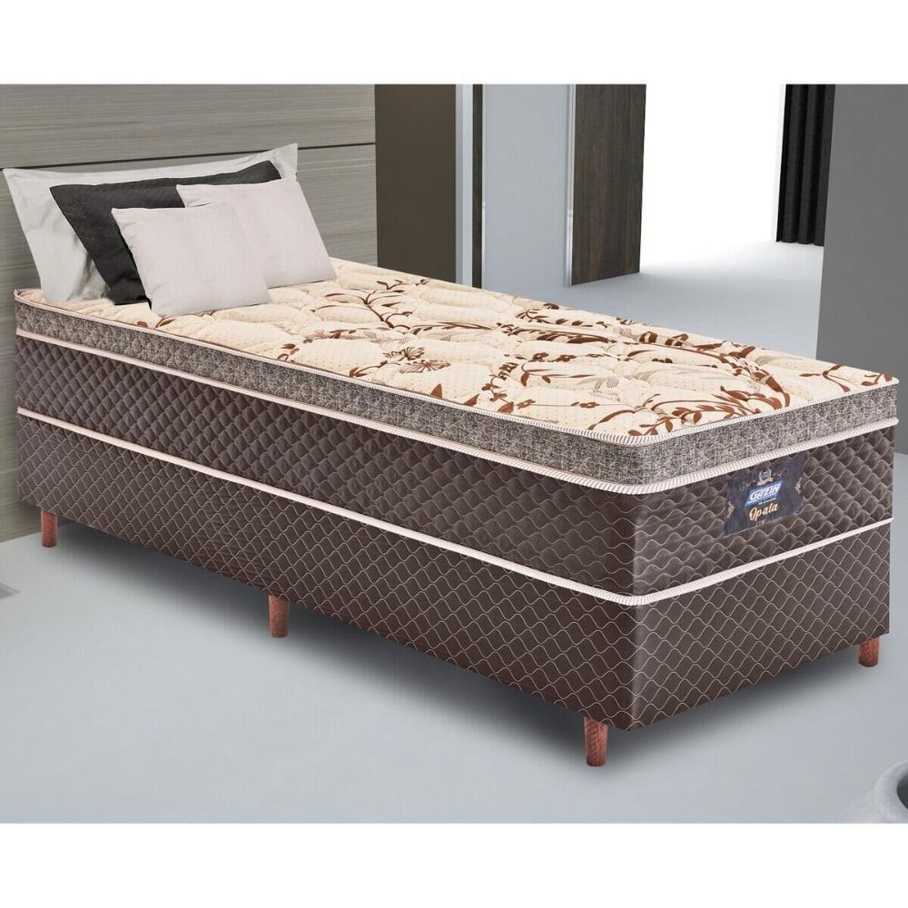Cama Box Conjugado Solteiro Com Colchão 88x71x188 Opala Gazin Cr35332 Marrom