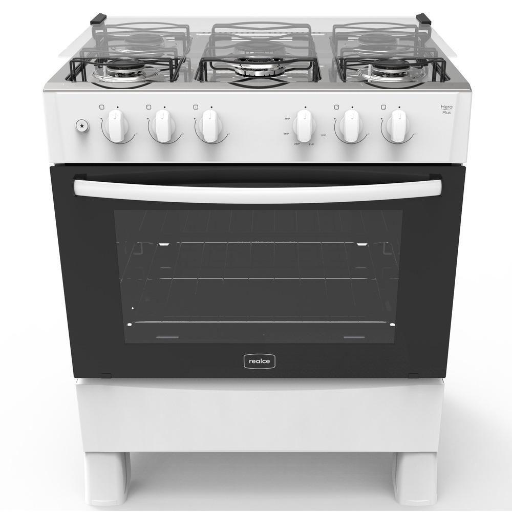 Fogão de Piso 5 Bocas a Gás Realce Eletrodomésticos CR204 Branco Bivolt