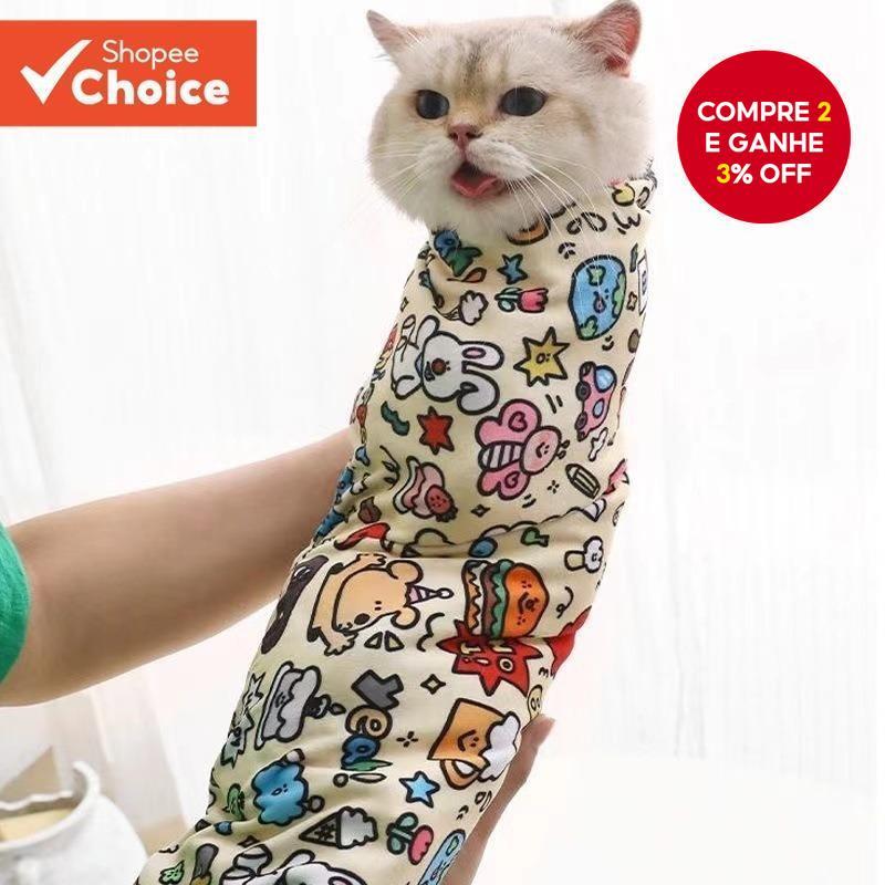 Saco de Contenção para Gato com Cortador de Unhas