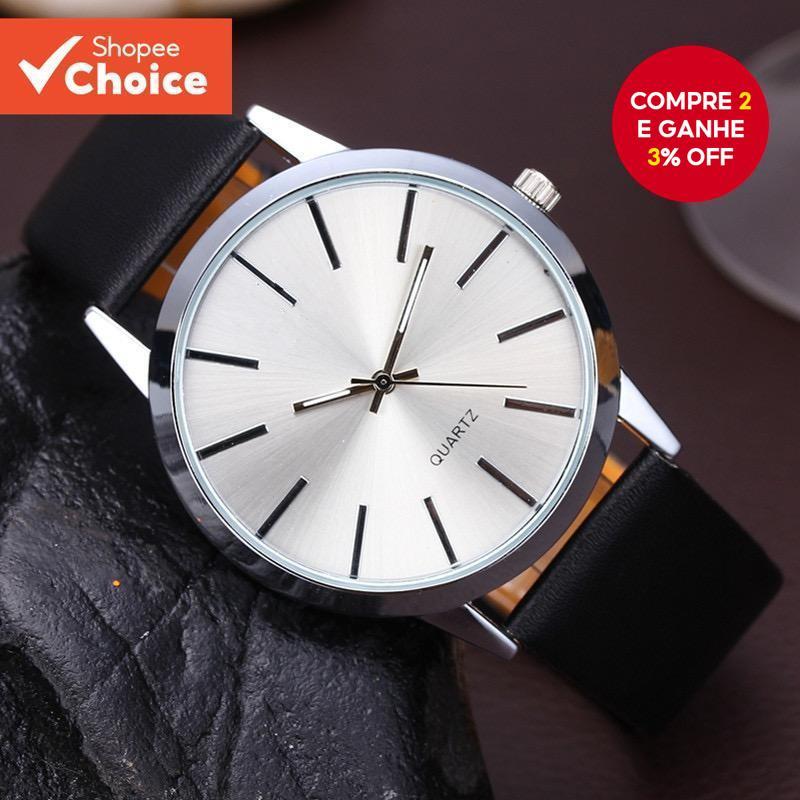 Relógio De Quartzo Masculino Mais Vendido : Design Simples Com Pulseira De Couro Para Negócios E Uso Casual